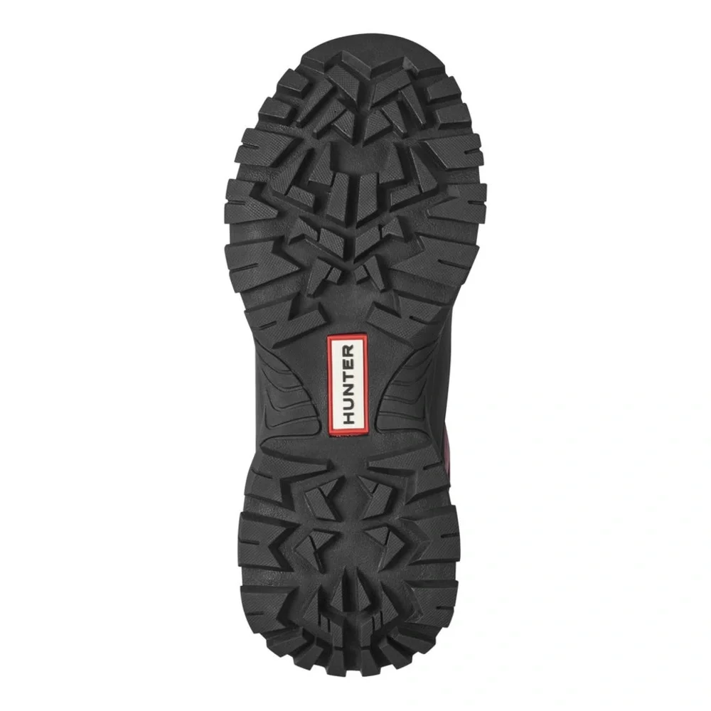 Hunter Women's Burgundy and Black Hiking-Style Winter Boot